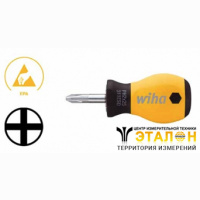 WIHA 32155 / SoftFinish. Отвертка антистатическая укороченная крестовая Philips, серия 311 ESD