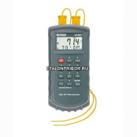 Extech 421502 - Цифровой термометр с двойным входом с термопарой типа J/К, до 1370°С