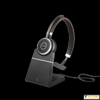 Jabra EVOLVE 65 Mono MS - беспроводная гарнитура для ПК и моб. устройств с шумоподавлением и зарядной базой (1 динамик, USB BT адаптер, NFC, MS)