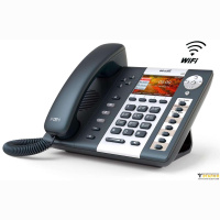 ATCOM A48W IP-телефон, цветной LCD 3,2&quot;, 8 клавиш BLF, Wi-Fi 802.11bgn, 2x10/100/1000T, 32 SIP линии, POE, БП в комплекте