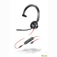 Plantronics BlackWire 3315 USB-C - проводная гарнитура для ПК и мобильных устройств с шумоподавлением (моно, USB-C/jack 3.5)