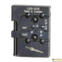 Pressmaster 4300-3428 - Матрица для опрессовки контактных Pin коннекторов типа Timer: 0.75-1.25 мм2, 1.5 мм2