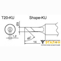 T20-KU - паяльная сменная композитная головка для станций FX-838