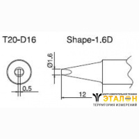 T20-D16 - паяльная сменная композитная головка для станций FX-838