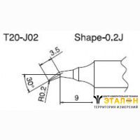 T20-J02 - паяльная сменная композитная головка для станций FX-838