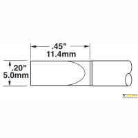 CVC-7CH0050A Картридж-наконечник для СV/MX, клин 5.0х11.4мм (замена STTC-165) METCAL