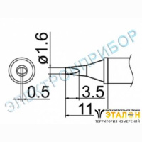 T12-WD16 - паяльная сменная композитная головка для станций FX-950/ FX-951/FX-952/FM-203