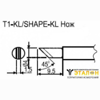 T1-KL - паяльная сменная композитная головка для станции Hakko FX-951 ESD