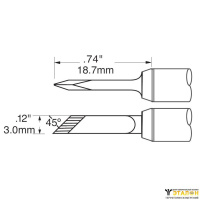 STV-DRK30A Наконечник для PS900, ножевидный 3.00мм METCAL