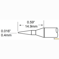 STP-CNL04 Картридж-наконечник для MFR-H1, конус удлиненный 0.4х14.9мм METCAL