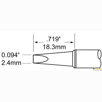 SCV-CH24A Наконечник для PS900, клин удлиненный 2.4х18.3мм METCAL