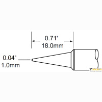 SFV-CNL10A Наконечник для PS900, конус удлиненный 1.0х18мм METCAL