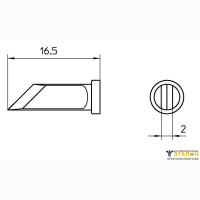 Паяльное жало LT KNSL 45° Weller