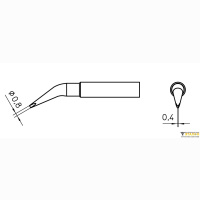 Паяльное жало XNT HX, наклонный резец Weller