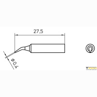 Круглое паяльное жало XNT 1X Weller