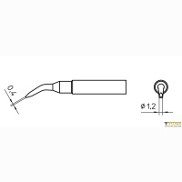 Паяльное жало XNT 4X, наклонный резец Weller