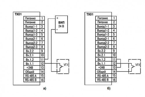 Схемы подключения ТХ01