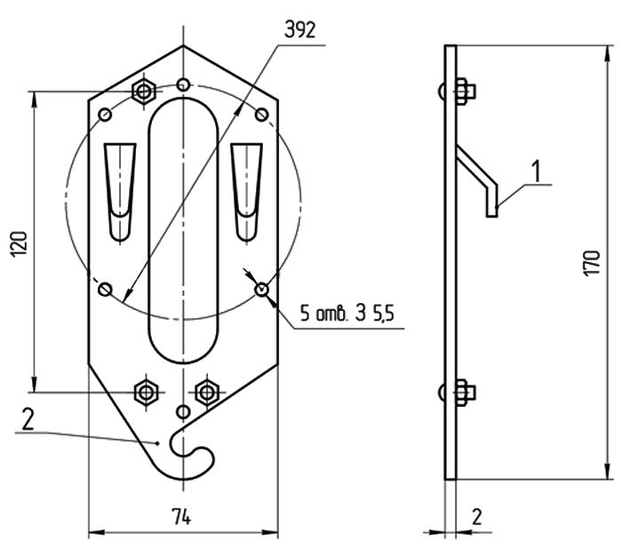 Конструктивная схема подвеса К354