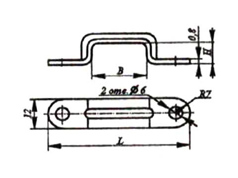 Габаритная схема скобы К737