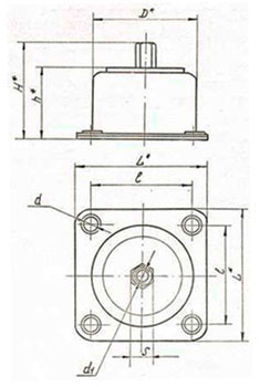 Рис.1. Чертеж амортизатора АД-4А