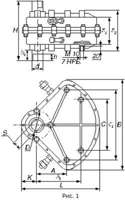 Рис.1. Чертеж пневмопривода ППР-10