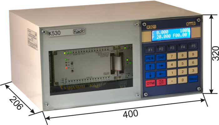 Габаритные размеры устройства К530-04