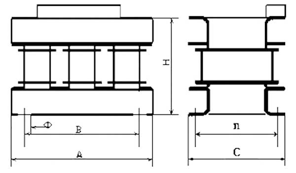 Габаритная схема дросселя РК-021632