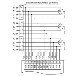 МВ210-221 схема подключения трехфазные цепи