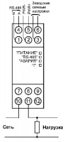 Схема подключения МЭ110-224.1Т к однофазной сети