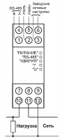 Схема подключения МЭ110-224.1М к однофазной сети