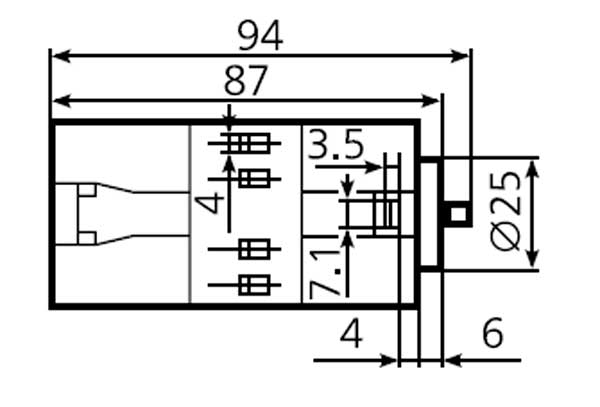 Габаритная схема указательного реле РЭУ-11-30