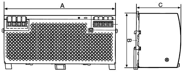 Габаритная схема импульсного блока питания Silverline PULS SL10.100