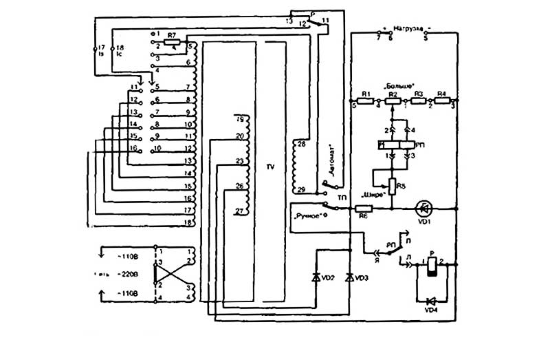 Электрическая схема устройства ЗБУ-12/10М