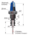 Чертеж одноэлектродные датчики ДС.П