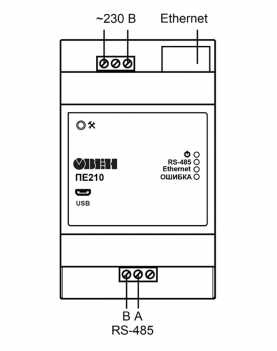 Схема подключения ПЕ210