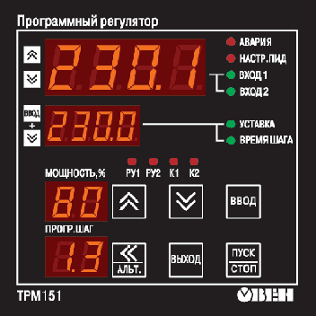 Элементы управления ОВЕН ТРМ151