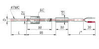 Конструктивные исполнения термопар с кабельным выводом модель 464