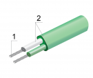 Многожильный термопарный кабель ПВХ тип К